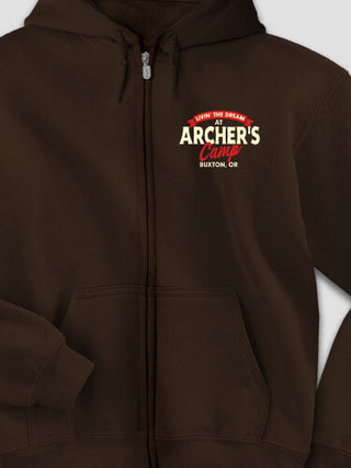 Livin' The Dream Camp : Embroidered Zip Hoodies