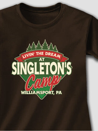 Livin' The Dream Camp : Adult Ladies Fitted T-Shirt