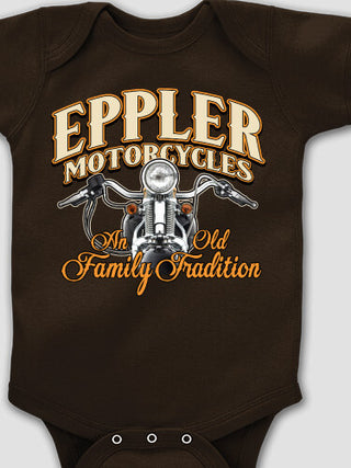 Motorcycle Family Tradition : Printed Baby Bodysuits