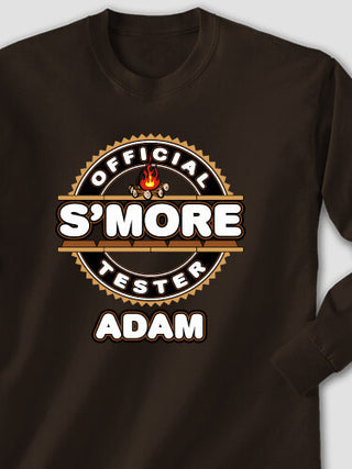 Official S'more Tester : Printed Long Sleeves