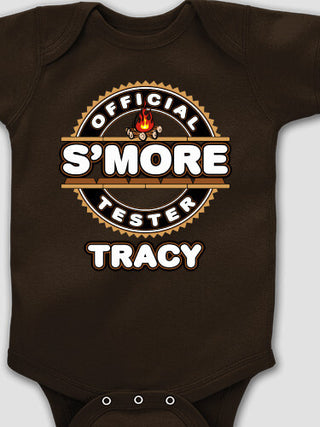 Official S'more Tester : Printed Baby Bodysuits
