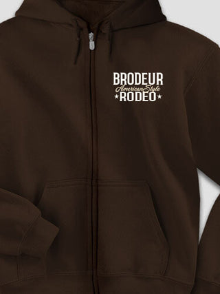 Rodeo : Embroidered Zip Hoodies