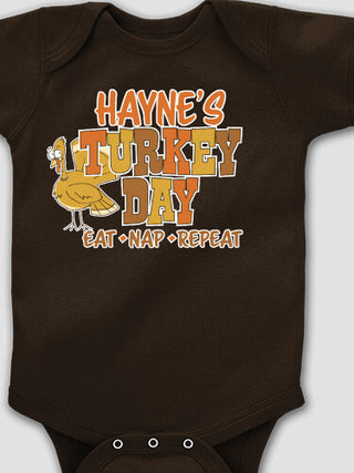 Turkey Day : Printed Baby Bodysuits