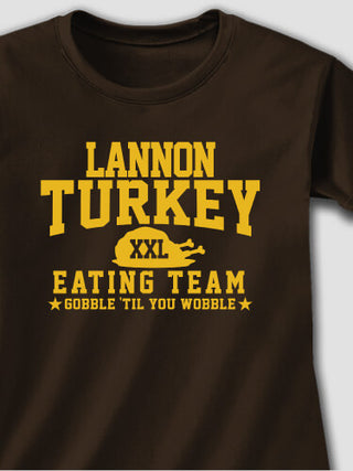 Turkey Eating Team : Printed T-Shirts