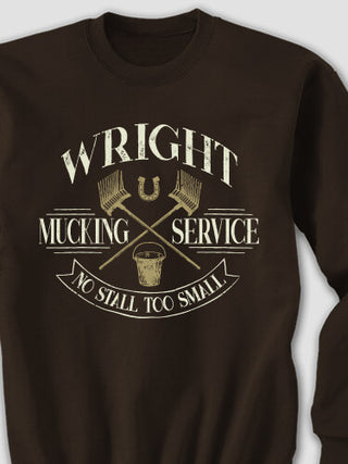 Vintage Mucking Service : Printed Sweatshirts