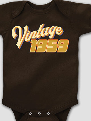 Vintage : Printed Baby Bodysuits