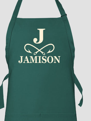 Fishing Monogram : Printed Aprons