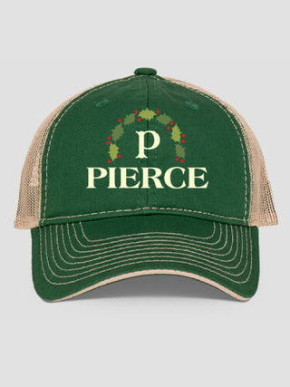 Christmas Monogram : Embroidered Trucker Hats