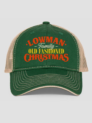 Old Fashioned Christmas : Embroidered Trucker Hats