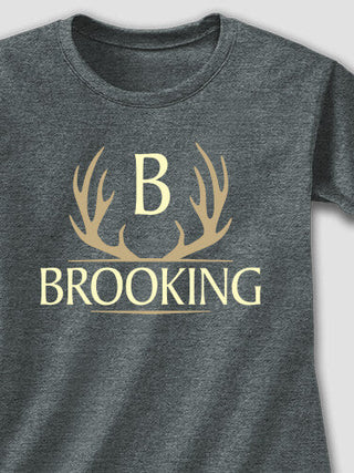 Antler Monogram : Adult Ladies Fitted T-Shirt