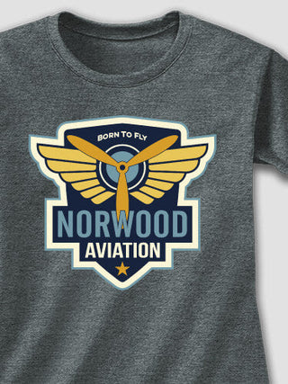 Aviation Patch : Adult Ladies Fitted T-Shirt