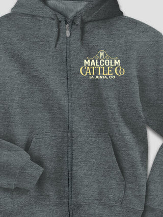 Cattle Company : Embroidered Zip Hoodies