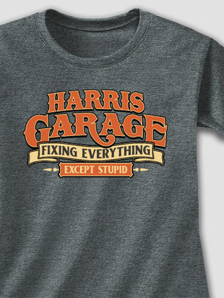 Fixing Everything Garage : Adult Ladies Fitted T-Shirt
