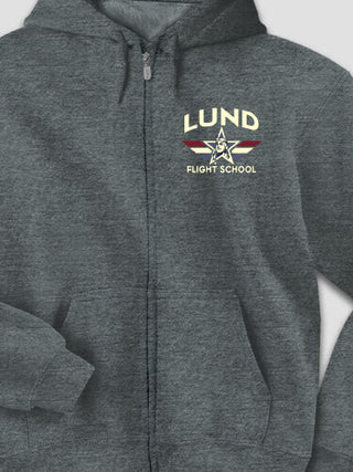 Flight School : Embroidered Zip Hoodies