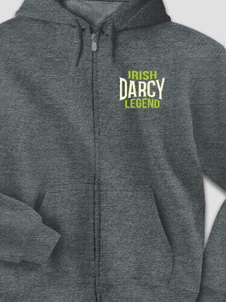 Irish Legend : Embroidered Zip Hoodies