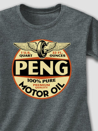 Motor Oil : Adult Ladies Fitted T-Shirt