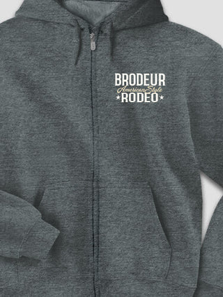 Rodeo : Embroidered Zip Hoodies