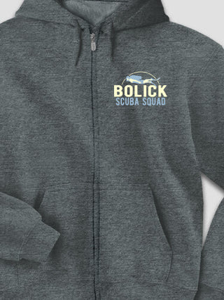 Scuba : Embroidered Zip Hoodies