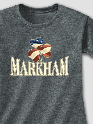 Shamrock Flag : Adult Ladies Fitted T-Shirt