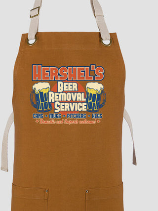 Beer Removal : Printed Canvas Work Aprons
