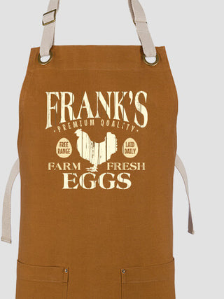 Farm Fresh Eggs : Printed Canvas Work Aprons