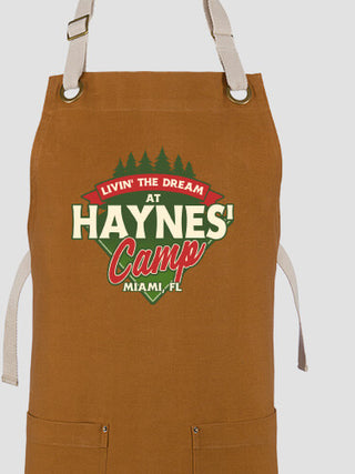 Livin' The Dream Camp : Printed Canvas Work Aprons