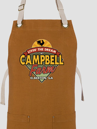 Livin' The Dream Farm : Printed Canvas Work Aprons