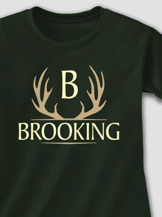Antler Monogram : Adult Ladies Fitted T-Shirt