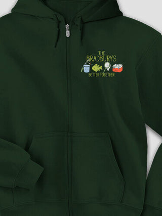 Better Together Fishing : Embroidered Zip Hoodies