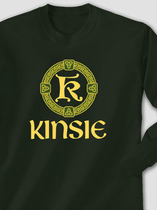 Celtic Wreath Monogram : Printed Long Sleeves