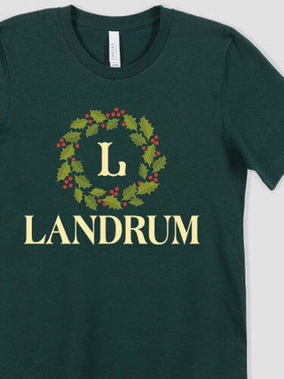 Christmas Monogram : Premium Printed T-Shirts