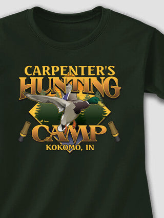 Duck Hunting Camp : Adult Ladies Fitted T-Shirt