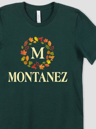 Fall Monogram : Premium Printed T-Shirts