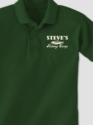 Fishing Camp : Embroidered Polo Shirts