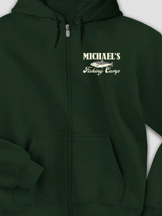Fishing Camp : Embroidered Zip Hoodies