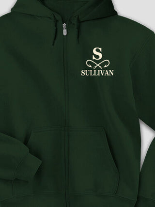 Fishing Monogram : Embroidered Zip Hoodies