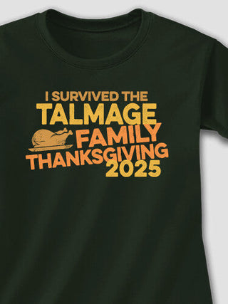 I Survived Thanksgiving : Adult Ladies Fitted T-Shirt
