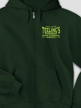 Irish Beer Removal Service : Embroidered Zip Hoodies