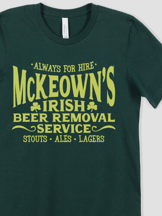 Irish Beer Removal Service : Printed T-Shirts
