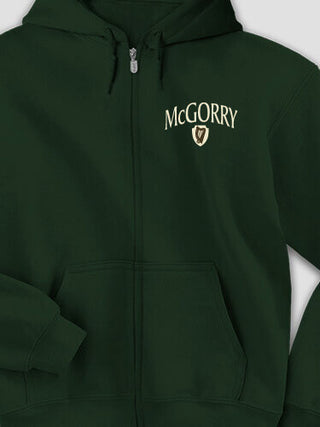 Irish Harp : Embroidered Zip Hoodies