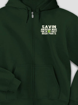 Irish Parts : Embroidered Zip Hoodies