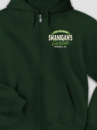 Livin' The Dream Garden : Embroidered Zip Hoodies