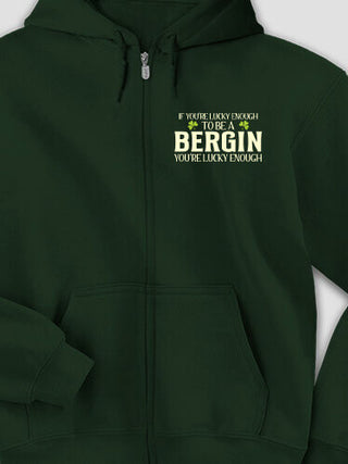 Lucky Enough : Embroidered Zip Hoodies