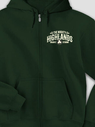 Mighty : Embroidered Zip Hoodies