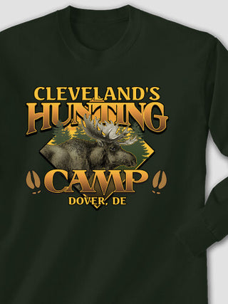 Moose Hunting Camp : Printed Long Sleeves