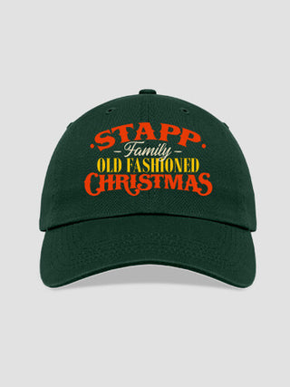 Old Fashioned Christmas : Embroidered Baseball Hats