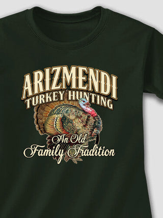 Turkey Hunting Family Tradition : Adult Ladies Fitted T-Shirt