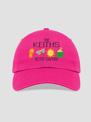 Better Together Vacation : Embroidered Baseball Hats
