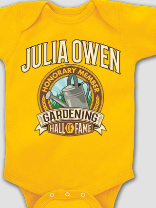 Gardening Hall Of Fame : Printed Baby Bodysuits