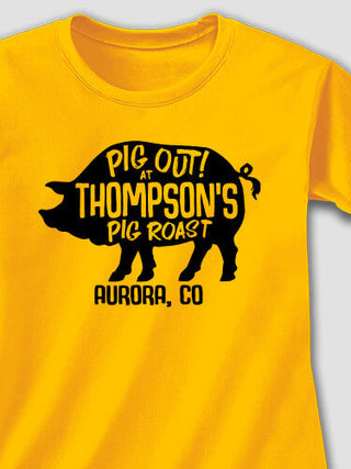 Pig Roast : Adult Ladies Fitted T-Shirt